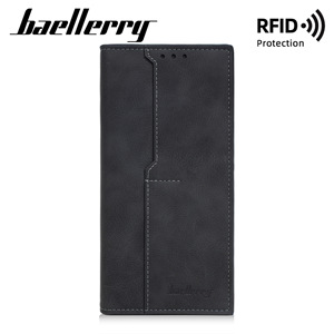 Baelerry Men's Long <b>Wallet</b> With Multiple Card Slots <b>RFID</b> Protection Business Casual Style Large Capacity Coin Purse - Product Image 5