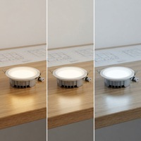 Lámpara de Techo Empotrada LED Ultrafina de Tres Colores para Interiores, para Hotel, Hogar, Oficina, Sala de Estar, 8W 12W 20W 40W