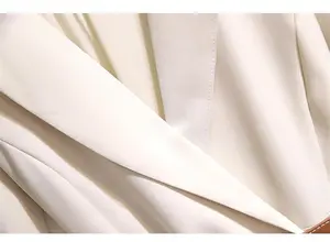 2022 uzun Blazer Maxi Casual zarif kış bir çizgi pileli elbise kemer ile