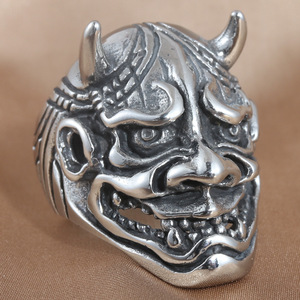 Bull Monster <b>Ring</b> Silver Men's Punk Animal Shape Stainless Steel Everyday Wear 213022 - Product Image 1