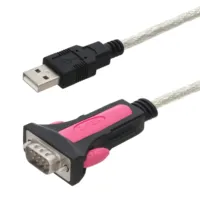Kabel Serial USB ke DB9 RS232 Chip FTDI FT232 1.8M, Dilindungi EMI, Didukung Bus, untuk Windows/Mac/Linux