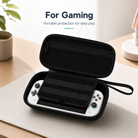 Étui de protection portable pour console de jeu en EVA personnalisé avec fermeture éclair, étanche, antichoc, coque rigide, 2-3 compartiments, sac de transport et de rangement