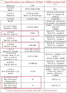 2024 sınıf A 11000 döngü 314Ah 320Ah 330Ah 3.2V prizmatik Lifepo4 pil lityum hücre için depolama aküsü 48V - Product Image 2