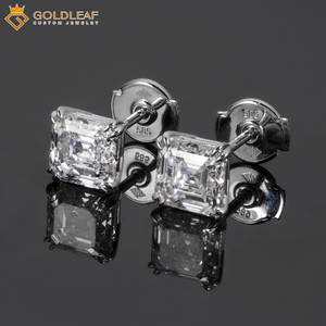 Pendientes de Diamantes Cultivados en Laboratorio con Corte Asscher, 3 Quilates, DEF, VVS, Oro Blanco de 14K, Goldleafgem, Joyería para Mujer, Bodas y Fiestas - Product Image 2