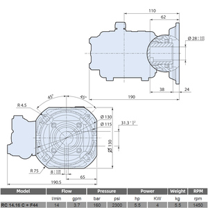 Limpiadores de alta presión de cobre RC1416CF44 Nuevos limpiadores de alta presión humidificadores eléctricos de ultra alta presión comerciales - Product Image 2