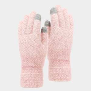 Nuevo Conjunto de Gorro, Guantes y Bufanda de Punto con Bola de Peluche en Color Melange 2024, Conjuntos de Punto Gruesos y Cálidos para Mujer, Otoño Invierno - Product Image 5