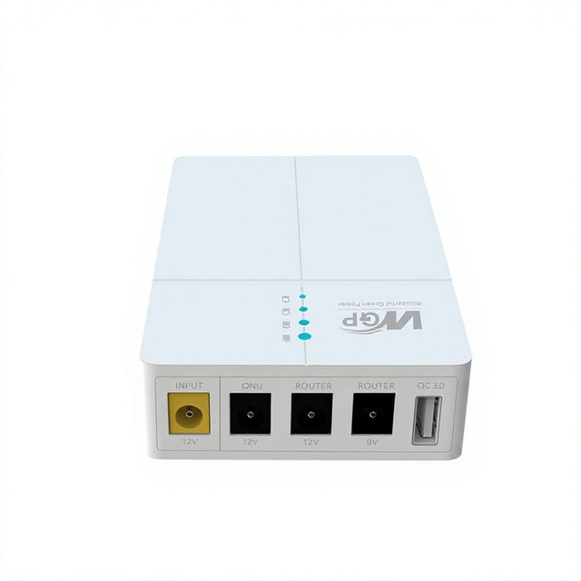 Fiber Optic Modem/Router Mobile Backup Mini UPS 12V/9V/5V Output 4-Port 13500mAh WGP Uninterruptible Power Supply