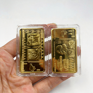 Barres <span class=keywords><strong>d</strong></span>'<span class=keywords><strong>or</strong></span> commémoratives du Zimbabwe, plaquées <span class=keywords><strong>or</strong></span> 24 carats, en métal massif, souvenirs créatifs, vente chaude - Product Image 3