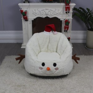 2023 vente chaude mignon bonhomme de neige forme blanche enfants pouf bébé personnalisé en gros pouf chaise coussin chaise pour enfants - Product Image 1