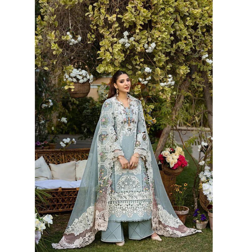 open lace back dress Pakistani party wear dresses with Sequins and thread work  Nameera by  Farooq