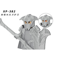 Mini figurines KT1050 Star Medieval Soldier Series Elf Lance Warrior Figure Military Building Block Bricks Toy Wars Game Toy