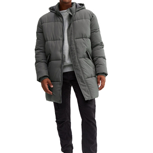 Veste matelassée personnalisée, imperméable, coupe-vent, longue, décontractée, pour homme - Product Image 4
