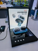 Stands Display Headset Bluetooth Akrilik dengan Lampu LED Merk HONGZHAN Model HZ0079 untuk Aksesoris Ponsel Elektronik