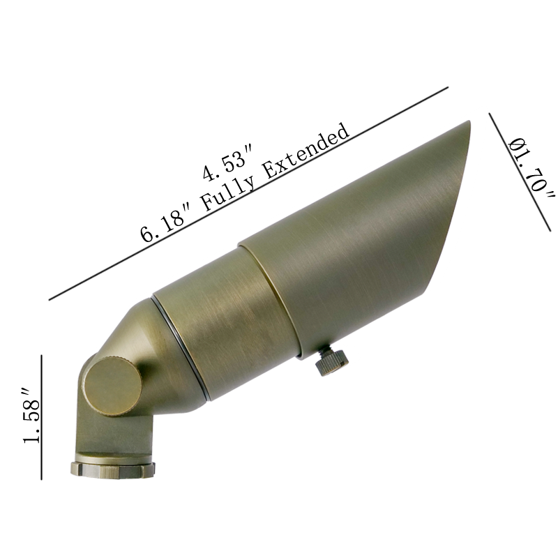 2103 Landscape Light Low Volt Brass Spotlight