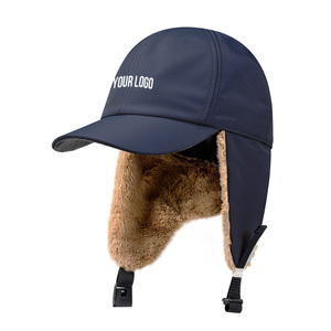 Chapeau de trappeur personnalisé avec cache-oreilles en fausse fourrure, fabricant OEM & ODM, chapeau de trappeur thermique coupe-vent pour usage extérieur - Product Image 6