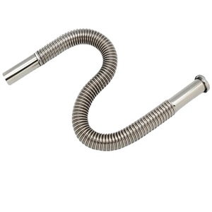 Tubo de drenaje de acero inoxidable, 84 mm de diámetro exterior, conexión roscada curvada anticorrosión para encimera de lavabo - Product Image 5