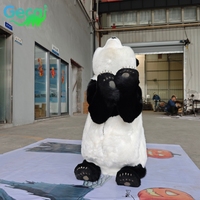 GECAI Panda Animatronischer Roboterhund mit anpassbaren Aktionen für Freizeitparks, Bildung, Haupteingänge & immersive Darstellungen