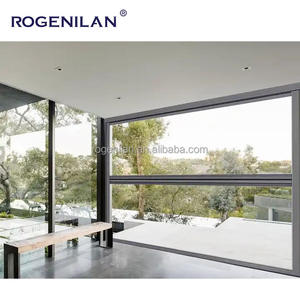 Moderne Elektrische Verticale Lift Balkon Raam Systeem Op Maat Veiligheid Aluminium Glas Roestvrij Staal Scherm Gaas Opknoping - Product Image 1