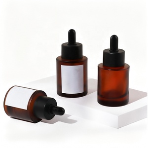 优质玻璃化妆品套装 15ml-120ml/30g/50g 定制颜色豪华瓶罐 塑料盖 印刷 适用于护肤美容 - Product Image 5