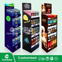 Présentoirs de Vente au Détail pour Supermarchés en Carton, Présentoirs PLV pour Aliments, Noix, Biscuits, Chips, Chocolats et Friandises