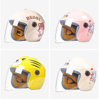 Nouveaux casques de moto pour enfants, casques ouverts, sécurité, matériau ABS, jet, quatre saisons, fermeture rapide