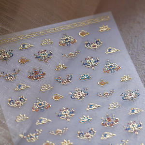 Phoenix Crown Coronet Nubes auspiciosas Tradicional Propicio Adorno para el cabello para mujer Corolla Nail Art Stickers Calcomanías <span class=keywords><strong>DE</strong></span> MANICURA - Product Image 1