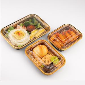 Caja Bento Desechable de PET Dorado al por Mayor para Restaurantes, Comida para Llevar, Exhibición de Sándwiches, Contenedores de Alimentos - Product Image 4