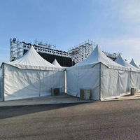Carpa de Boda Tipo Pagoda 3x3 6x6m, Gazebo de Techo Alto para Lanzamiento de Vehículos, Eventos al Aire Libre, Exhibiciones, Fiestas