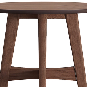 Table basse ronde <span class=keywords><strong>en</strong></span> bois au design moderne du milieu du siècle avec quatre pieds coniques pour salon - Product Image 4