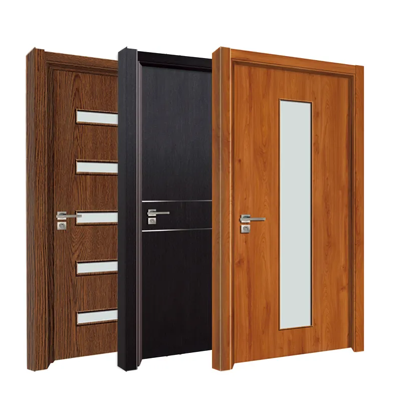Puerta de baño sencilla de madera, diseño moderno