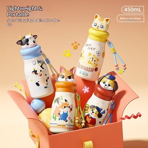 Nueva taza con pajita de acero inoxidable 316 estilo Ins, linda, con cordón, para niñas, niños y estudiantes. - Product Image 2
