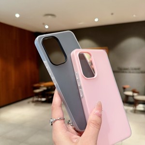 <span class=keywords><strong>Coque</strong></span> de téléphone 2-en-1 de luxe effet gelée mate pour Samsung A17 S25 Edge S24 Plus S23 Ultra A36 A07, antichoc, protection soyeuse - Product Image 2