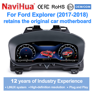 Navihua - Tableau de bord numérique LCD - Mise à niveau du tableau de bord - Affichage du compteur de vitesse - Cockpit virtuel - Pour Ford Explorer 2017-2018 - CarPlay - Product Image 1