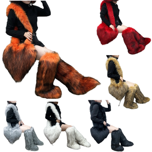 Botas de Invierno para Mujer con Forro de Piel Sintética, Plantilla TPR, Lindo Bolso en Forma de Corazón, Botas de Nieve Cálidas con Plataforma y Bolso de Peluche para Niñas - Product Image 4