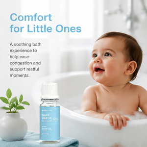 Espuma Limpiadora Orgánica Suave para Bebés con Logotipo Personalizado, Favorece el Sueño y Ayuda a la Respiración del Bebé, Gotas para Baño de Vapor para Bebés - Product Image 3
