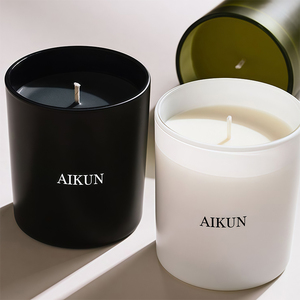 AIKUN Coffret Cadeau de Luxe Personnalisable, Bougie Parfumée en Pot de Verre pour Cadeaux de Fêtes et Espace de Méditation - Product Image 1
