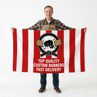 Bannières personnalisées pour jours de match, impression par sublimation, résistantes aux intempéries pour course de marathon, usine source, polyester tricoté Y