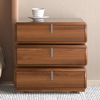 Table de chevet de chambre à coucher minimaliste italienne moderne à trois étages peut pivoter table de chevet créative en noyer haut de gamme