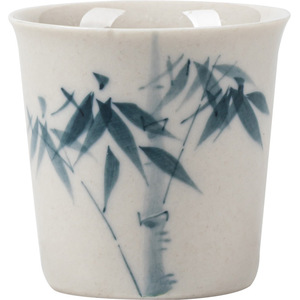 Taza de té de porcelana pintada a mano con diseño de bambú azul, taza pequeña para degustación de té, uso doméstico. - Product Image 5