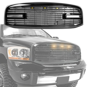 Gloss Black Big Horn II 3 Amber LED Packaged Grille+Replacement for 06-08 <b>Ram</b> 1500 06-09 <b>Ram</b> 2500+ 3500 - Product Image 5