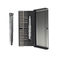 Jeu de tournevis de précision 22 en 1, embouts hexagonaux H4 (4 mm) S2, poignée magnétique intégrée, kit d'outils de réparation portable pour l'électronique