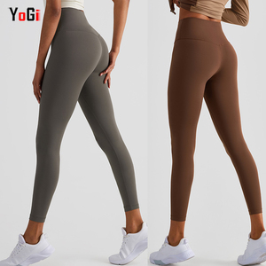 Leggings de yoga et de fitness personnalisés pour femmes, taille haute, longueur cheville, effet ventre plat, <span class=keywords><strong>push</strong></span>-<span class=keywords><strong>up</strong></span>, avec poches, couleur unie, extensibles dans quatre directions, 45 couleurs - Product Image 4