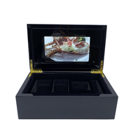 Boîte de brochures vidéo IPS/TFT en bois de 7 pouces avec écran lcd, haute qualité