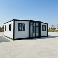 Maison préfabriquée pliable, 2 à 3 chambres, maison portable pliable, cabane extensible de 40 pieds, maison conteneur pour hôtel
