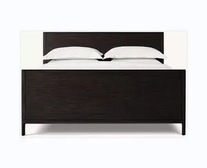 High Quality Minimalist High End Spanish Style Furniture Solid Raw Wood Bed Frame