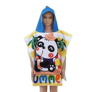 Offre Spéciale personnalisé enfants nager requin dessin animé OEM Logo séchage rapide enfants <span class=keywords><strong>bain</strong></span> à capuche imprimé Animal microfibre bébé Poncho serviette <span class=keywords><strong>de</strong></span> plage - Product Image 5