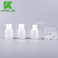 Flacons réactifs ronds en plastique HDPE Nalgene de 25 ml sans air avec bouchon à vis pour tampon pour kit ELISA