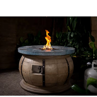 Table de feu de jardin en béton 40000BTU Outdoor Barrel Fire Pit