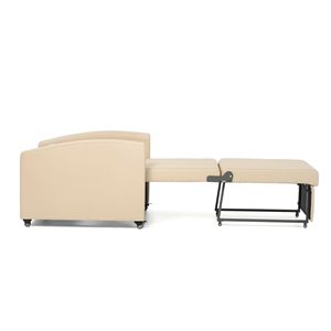 Aobin Hospital Companion Chair <b>Folding</b> <b>Bed</b> Ivory White PU Leather Single Model LJ-FY0015 For Medical Use - Product Image 4
