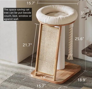 Pohon Menara lucu, Anti selip, Multifungsi, tahan lama, kecil, tiang gores, miring, tali kucing - Product Image 4